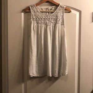 Sleeveless White Blouse